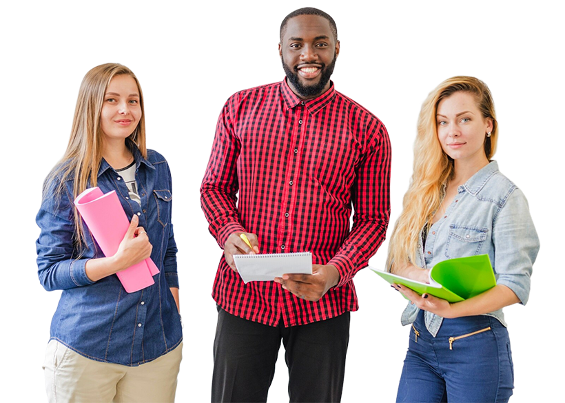 Students studying
